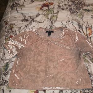 Forever 21 Pink Velvet Shirt